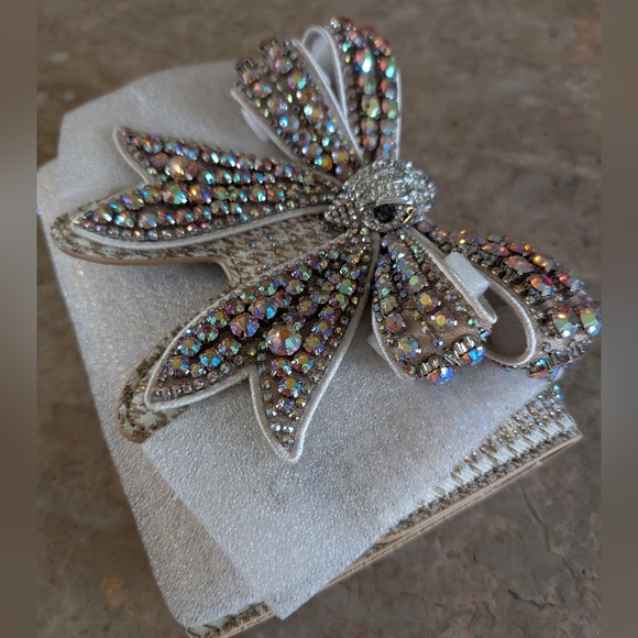 Kurt Geiger London Shoredicht Bow Wallet Beige Comb Shoulder Rightstone Bag New - Picture 6 of 15